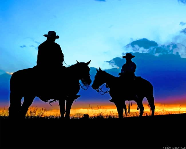 Silhouette Cowboys Painting By Numbers.png