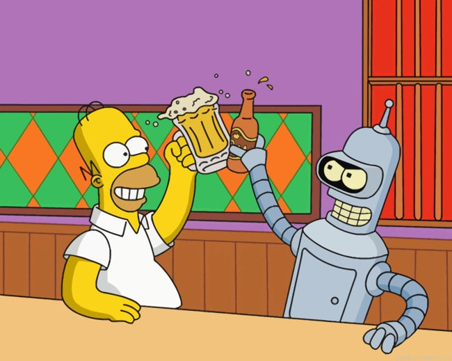 Simpson Homer And Bender Animations Painting By Numberss.png