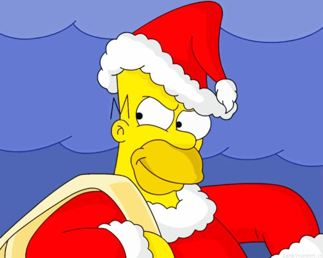 Simpson Santa Claus Painting By Numberss.png
