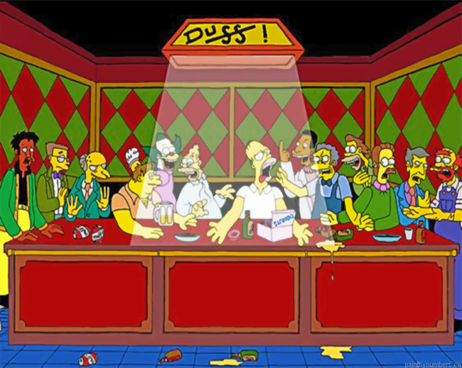 Simpson The Last Supper Painting By Numberss.png