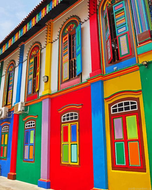 Singapore Colorful Houses Buildings Painting By Numberss.png