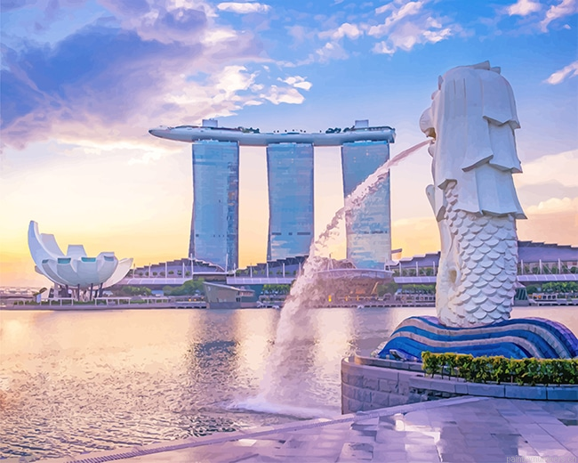 Singapore Merlion Painting By Numberss.png