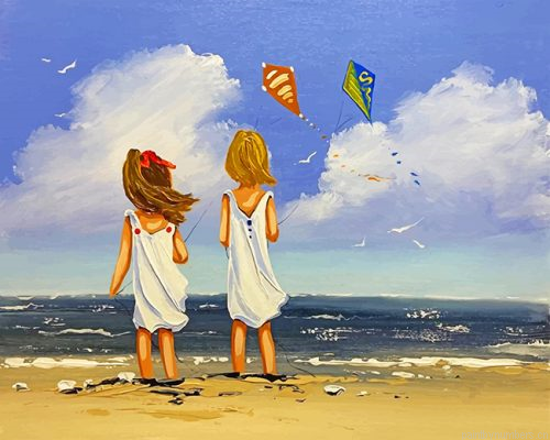 Sisters Enjoying Their Time Painting By Numbers.png