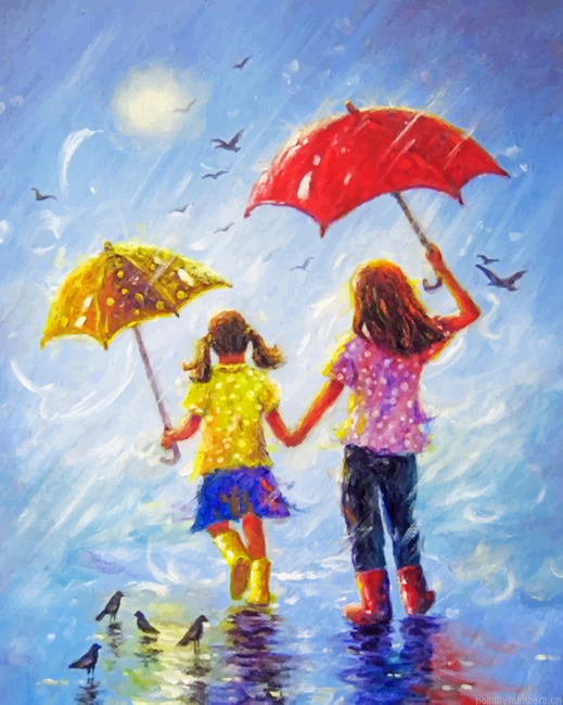 Sisters On A Rainy Day Painting By Numbers.png