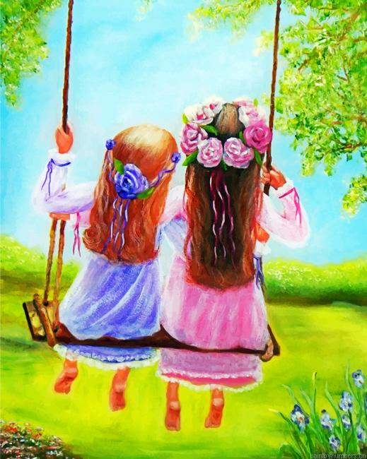Sisters Swinging Painting By Numberss.png