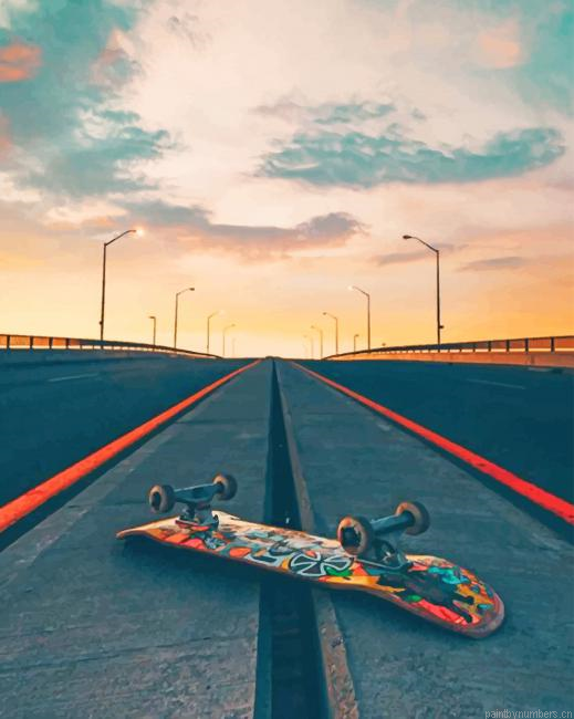 Skateboard Road Painting By Numberss.png