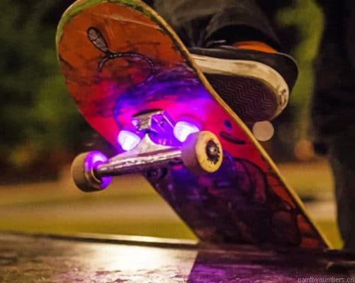 Skateboard With Lights Painting By Numberss.png