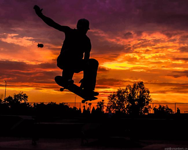 Skater Silhouette Painting By Numberss.png