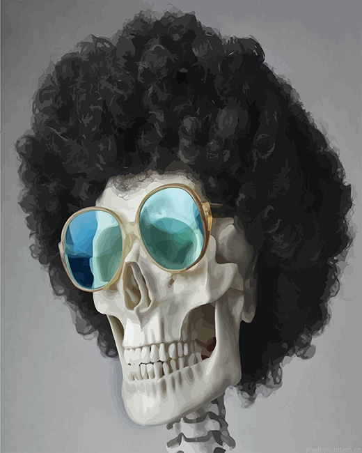 Skeleton With Sunglasses Painting By Numbers.png