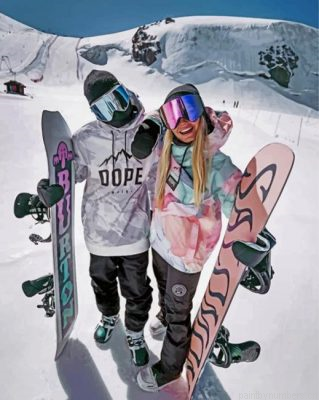 Skiing Couple Painting By Numbers.png