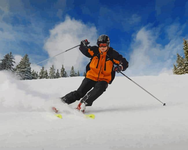 Skiing Man Snow Painting By Numbers.png