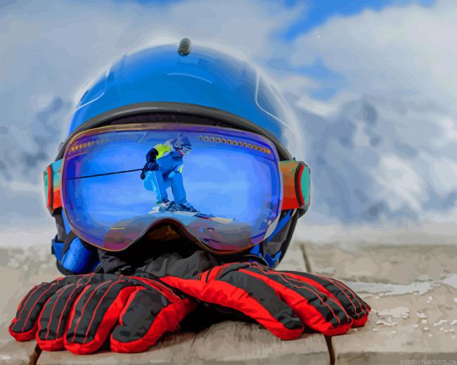 Skiing Planks Gloves Painting By Numbers.png