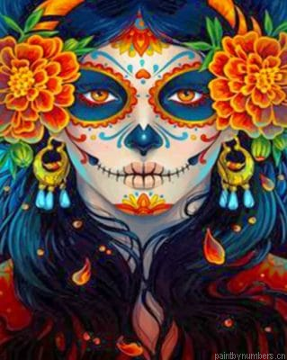 Skull Woman Painting By Numberss.png