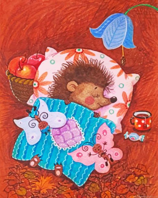 Sleepy Hedgehog Painting By Numberss.png