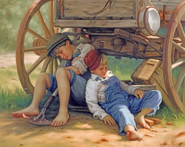 Sleepy Kids Painting By Numberss.png