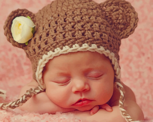 Sleepy Newborn Baby Painting By Numberss.png