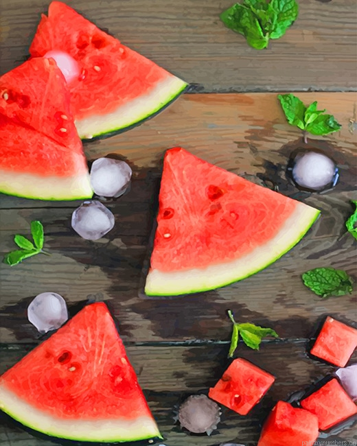 Sliced Watermelon Food Painting By Numbers.png
