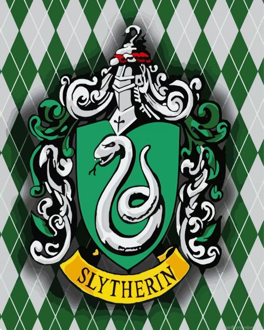 Slytherin Harry Potter Logo Painting By Numberss.png