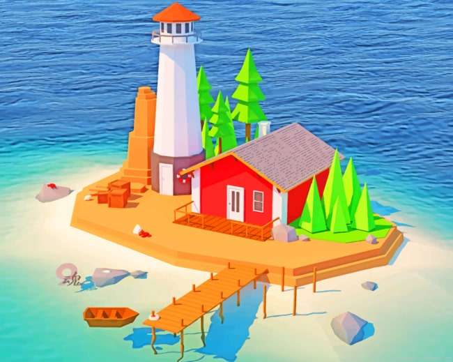 Small Animated Island Painting By Numberss.png
