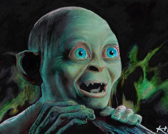 Smeagol The Lord Of The Rings Painting By Numberss.png