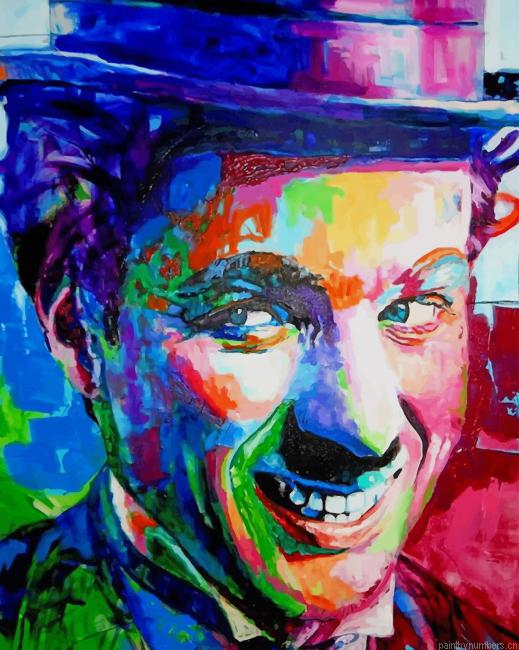 Smiling Charlie Chaplin Painting By Numberss.png