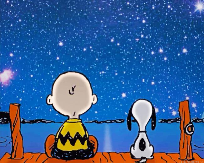 Snoopy And Charlie In A Starry Night Painting By Numberss.png