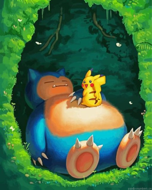 Snorlax Pokemon Painting By Numberss.png