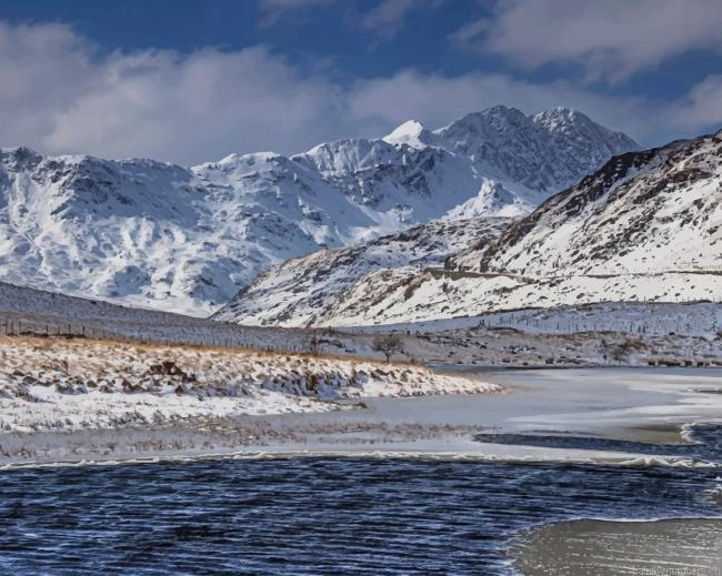 Snow Covered Mountains Painting By Numberss.png