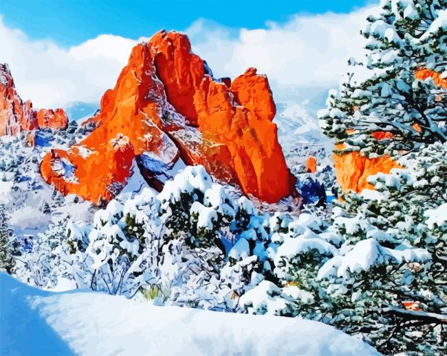 Snow Garden Of The Gods Colorado Painting By Numberss.png