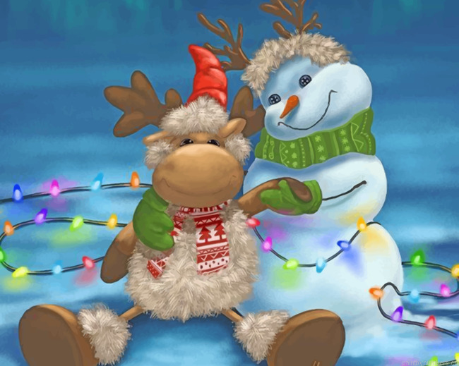 Snow Man Painting By Numbers.png