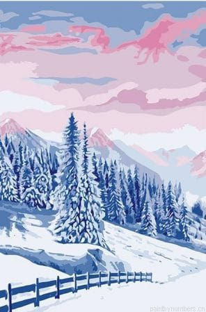 Snow Tundra Trees Painting By Numbers.png