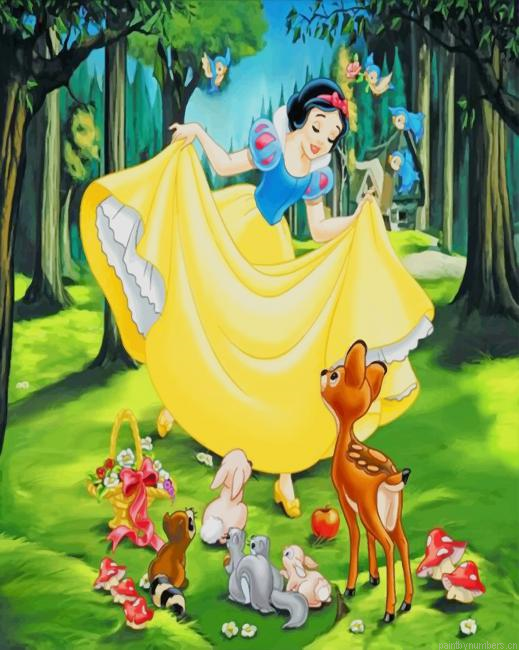 Snow White And Her Friends Painting By Numberss.png