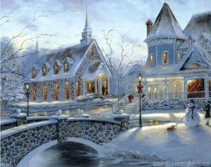 Snowy Amsterdam Cities Painting By Numbers.png