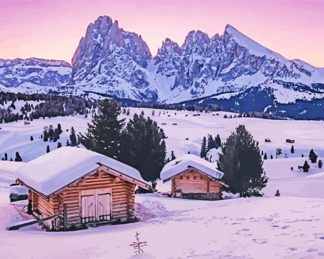 Snowy Sassolungo Painting By Numberss.png