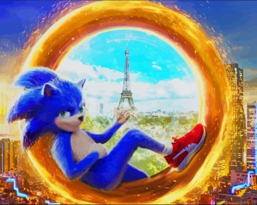 Sonic The Hedgehog Art Painting By Numberss.png