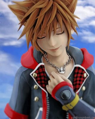 Sora Kingdom Hearts Painting By Numbers.png