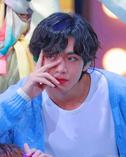 South Korean Singer Kim Tae Hyung Painting By Numberss.png