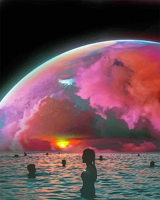 Space Beach Painting By Numberss.png