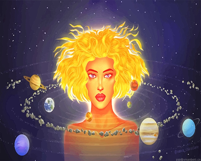 Space Girl Painting By Numberss.png