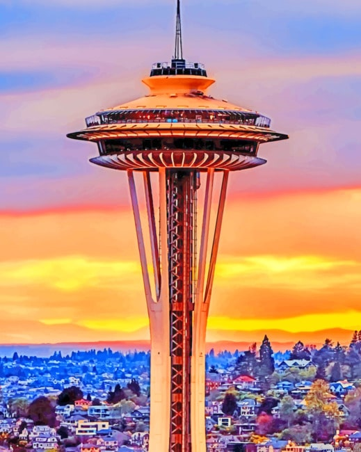 Space Needle Landmarks Painting By Numbers.png