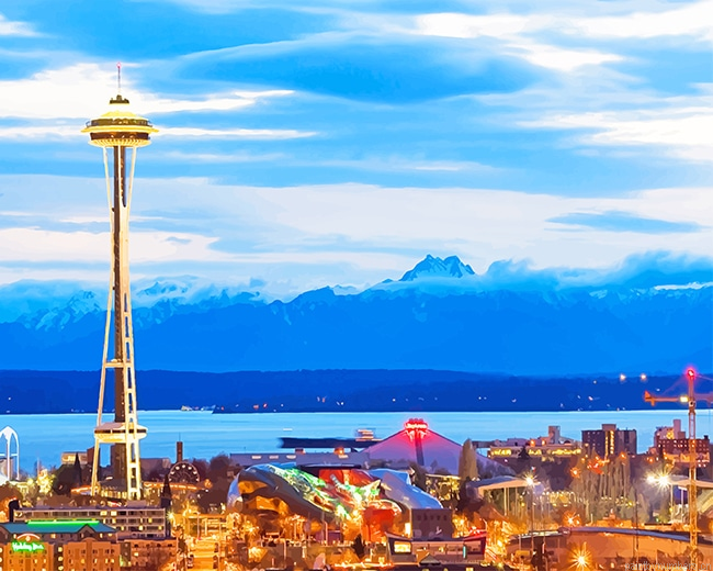 Space Needle Seattle Cities Painting By Numbers.png