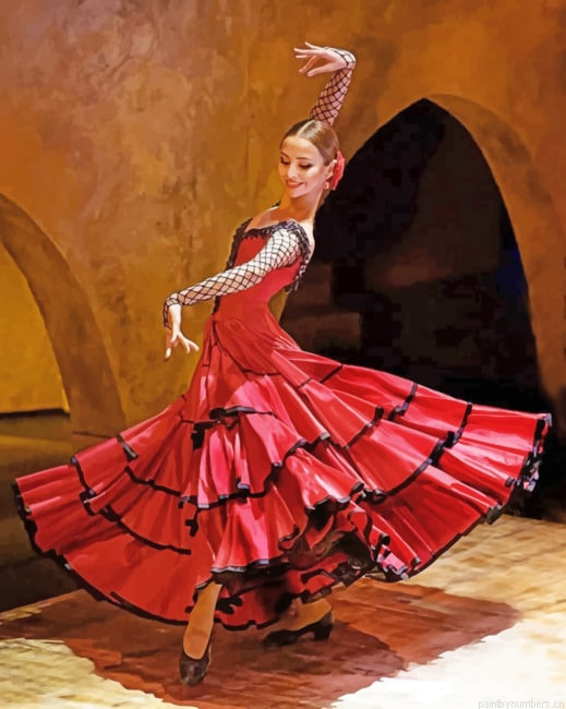 Spanish Flamenco Dancer Painting By Numberss.png
