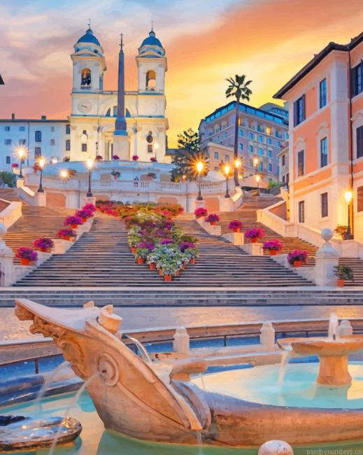 Spanish Steps Rome Cities Painting By Numberss.png