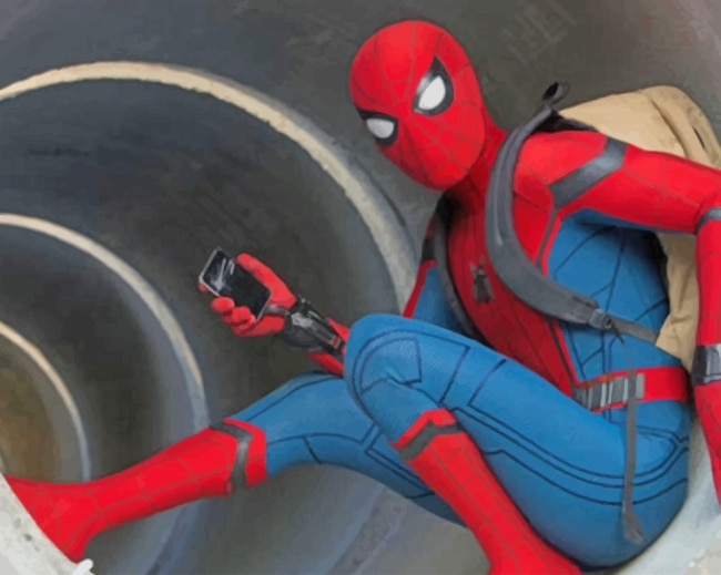 Spider Man Homecoming Stark Suit Movies Painting By Numberss.png
