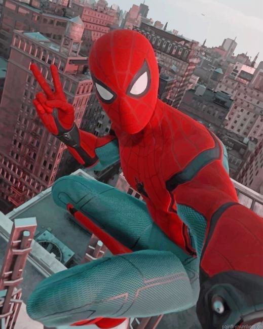 Spider Man Selfie Movies Painting By Numberss.png