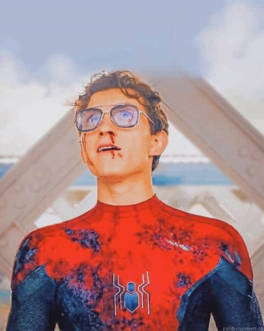 Spider Man Tom Holland Movies Painting By Numberss.png