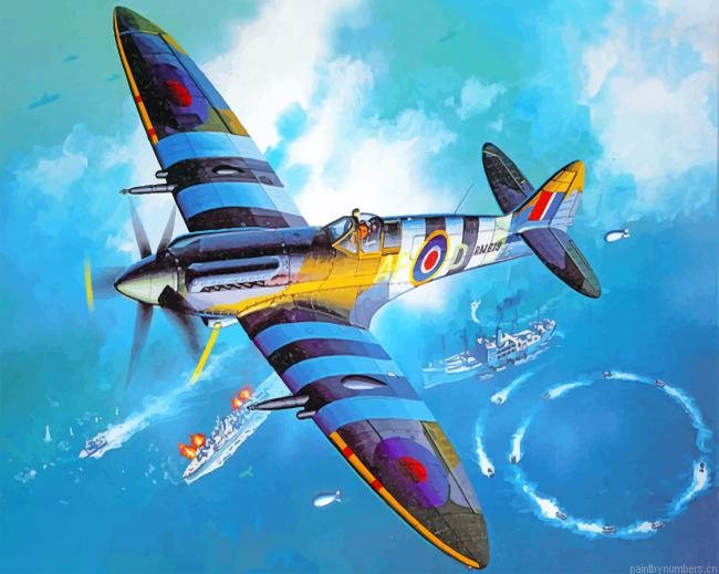 Spitfire Airplane Painting By Numberss.png