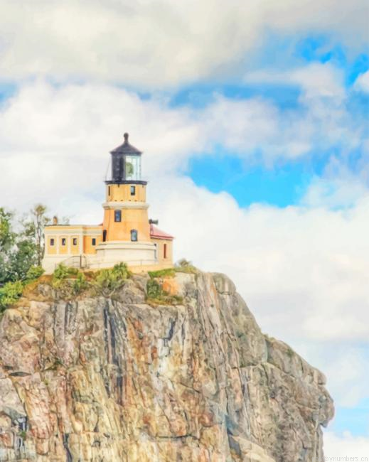 Split Rock Lighthouse Minnesota Painting By Numbers.png