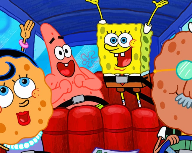 Sponge Bob Square Pants Cartoons Painting By Numberss.png