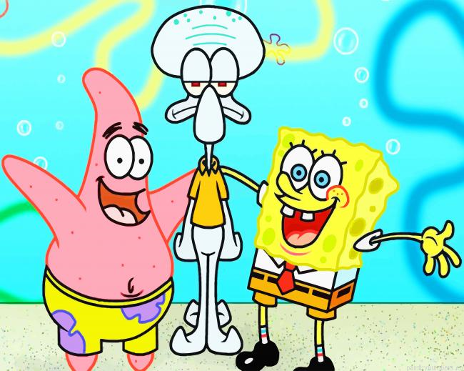 Spongebob Characters Cartoons Painting By Numbers.png